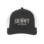 Joey Merlino mesh trucker hat in black and white, The Skinny with Joey Merlino podcast merch