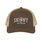 Joey Merlino mesh trucker hat in brown and khaki, Philly culture apparel
