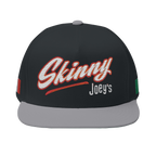 Skinny Joey's Italian edition flat bill cap in black and grey, Philly culture apparel