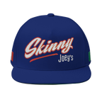 Skinny Joey's Italian edition flat bill cap in royal blue, The Skinny Podcast with Joey Merlino & Lil Snuff merch