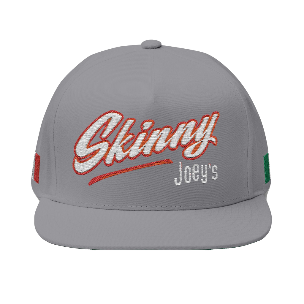 Skinny Joey's Italian edition flat bill cap in grey, South Philly streetwear