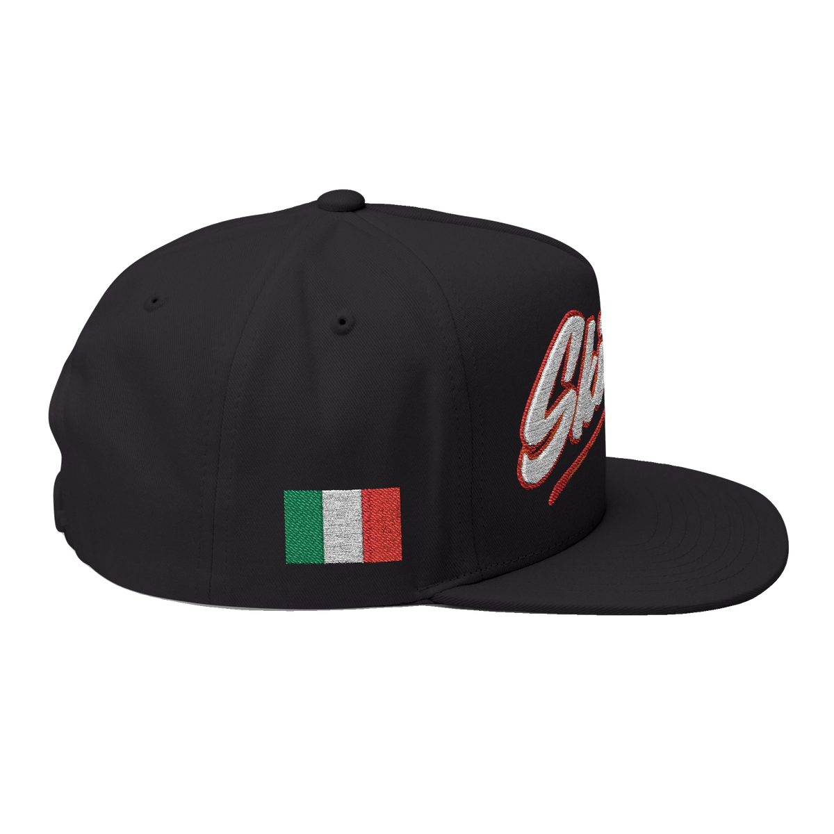 Skinny Joey's Italian edition flat bill cap, gallery photo 15, Italian American pride apparel