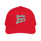 We Can Go Anywhere softball hat in red, The Skinny Podcast with Joey Merlino & Lil Snuff merch