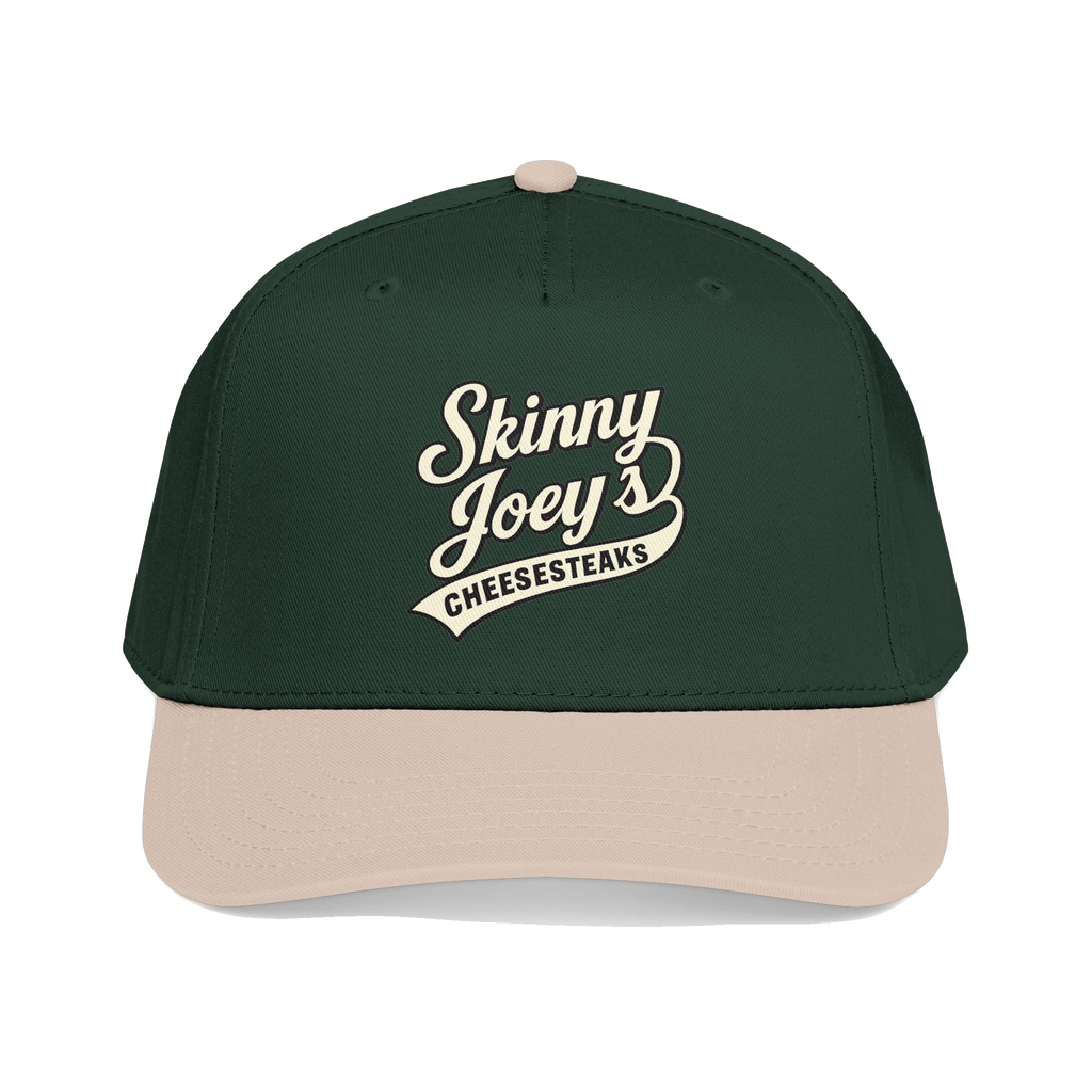 We Can Go Anywhere softball hat in khaki and dark green, South Philly streetwear