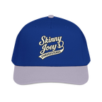 We Can Go Anywhere softball hat in grey and royal, Philadelphia streetwear