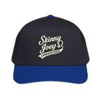 We Can Go Anywhere softball hat in royal and black, The Skinny with Joey Merlino podcast merch