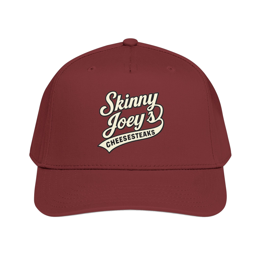 We Can Go Anywhere softball hat in maroon, Philly culture apparel
