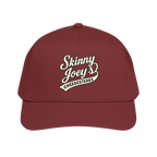We Can Go Anywhere softball hat in maroon, Philly culture apparel