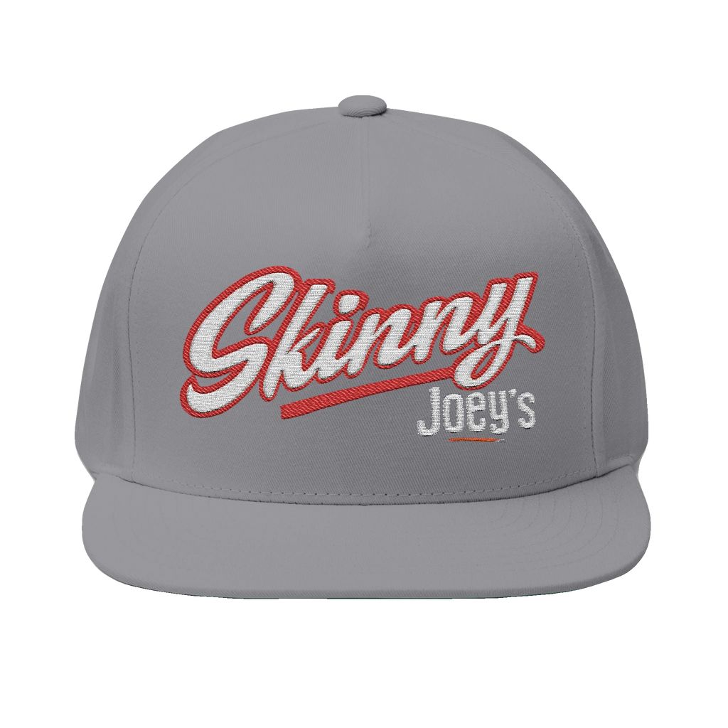 Skinny Joey's classic edition flat bill cap in grey, Philadelphia streetwear