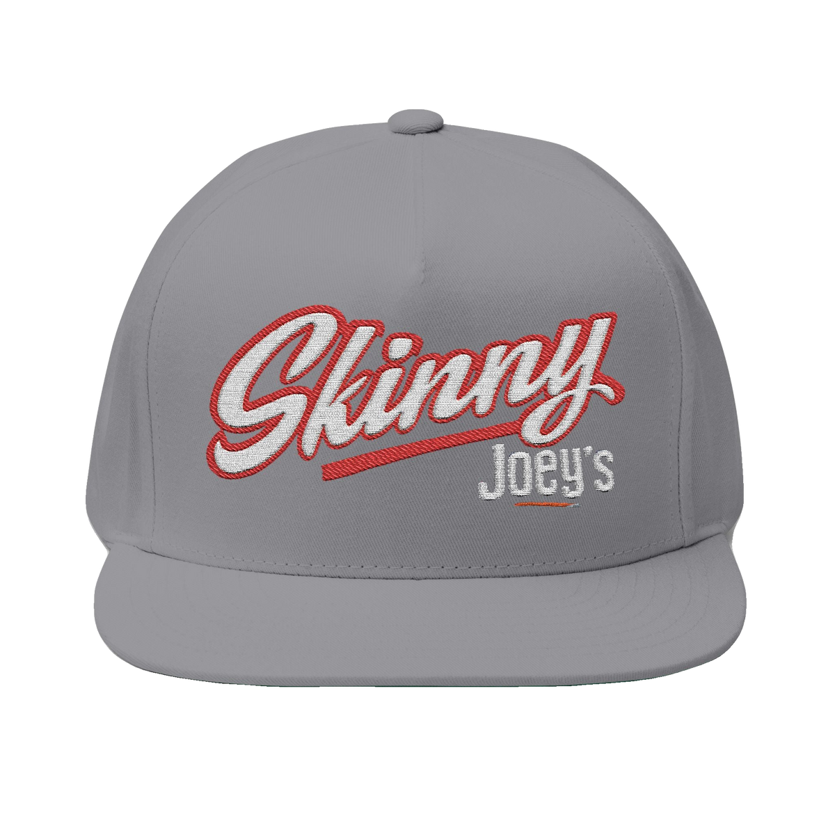 Skinny Joey's classic edition flat bill cap in grey, Philadelphia streetwear
