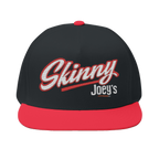 Skinny Joey's classic edition flat bill cap in black and red, Philly culture apparel