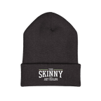 The Skinny embroidered cuffed beanie in dark grey, South Philly streetwear