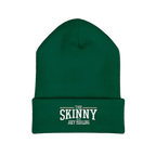 The Skinny embroidered cuffed beanie in spruce green, Philadelphia streetwear