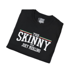 The Skinny with Joey Merlino swag tee in black, The Skinny with Joey Merlino podcast merch