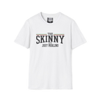 The Skinny with Joey Merlino swag tee in white, Philly culture apparel