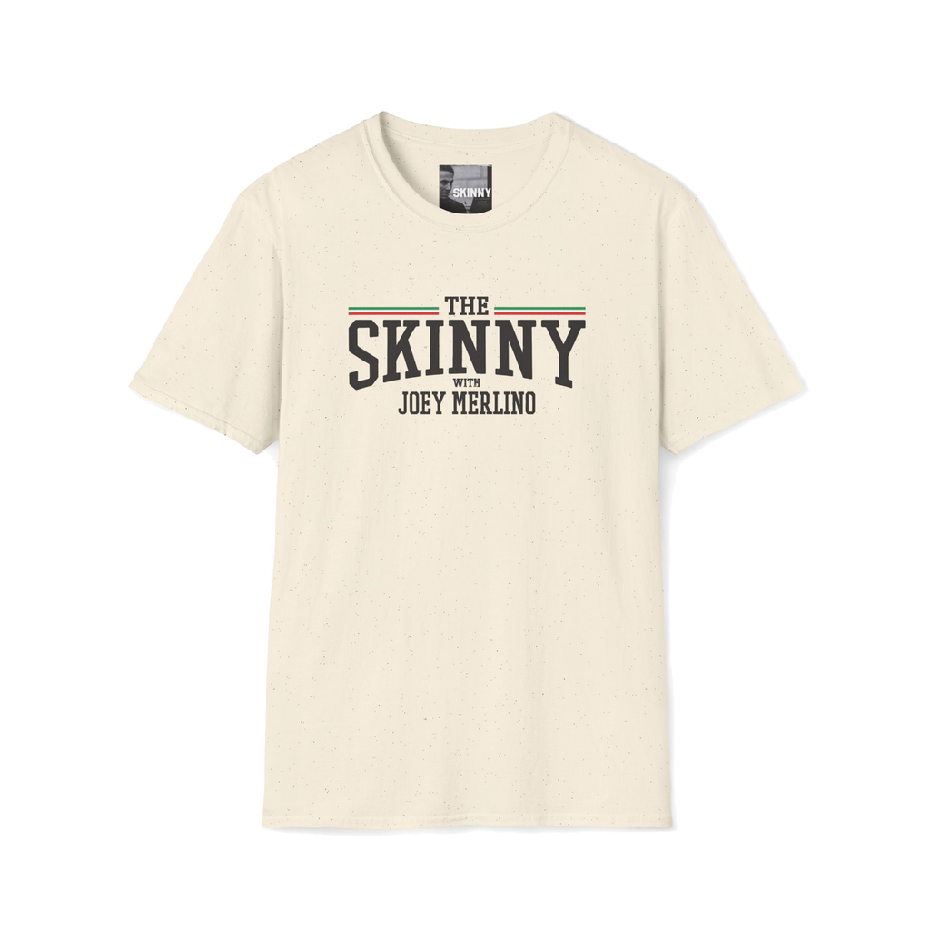 The Skinny with Joey Merlino swag tee in natural, Skinny Joey's Cheesesteaks apparel
