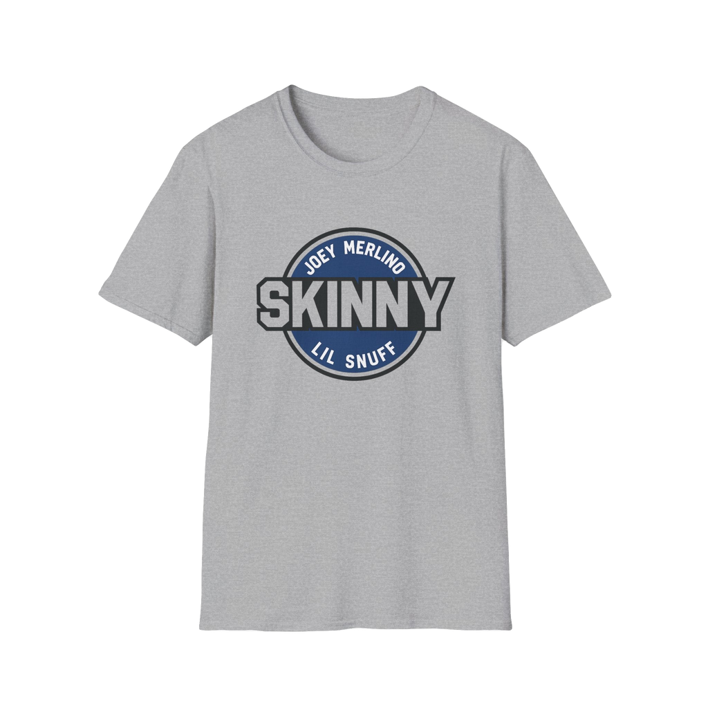 Skinny Podcast logo graphic tee in sport grey, Italian American pride apparel