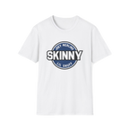 Skinny Podcast logo graphic tee in white, Philly culture apparel