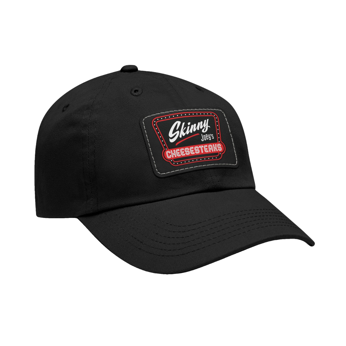 Skinny Joey leather patch dad hat, gallery photo 18, The Skinny Podcast with Joey Merlino & Lil Snuff merch