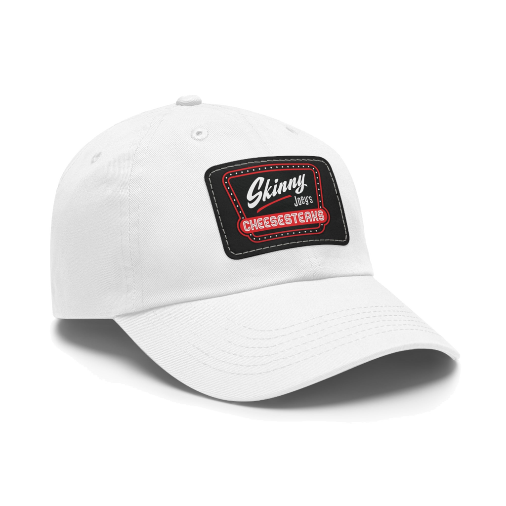 Skinny Joey leather patch dad hat, gallery photo 23, Italian American pride apparel