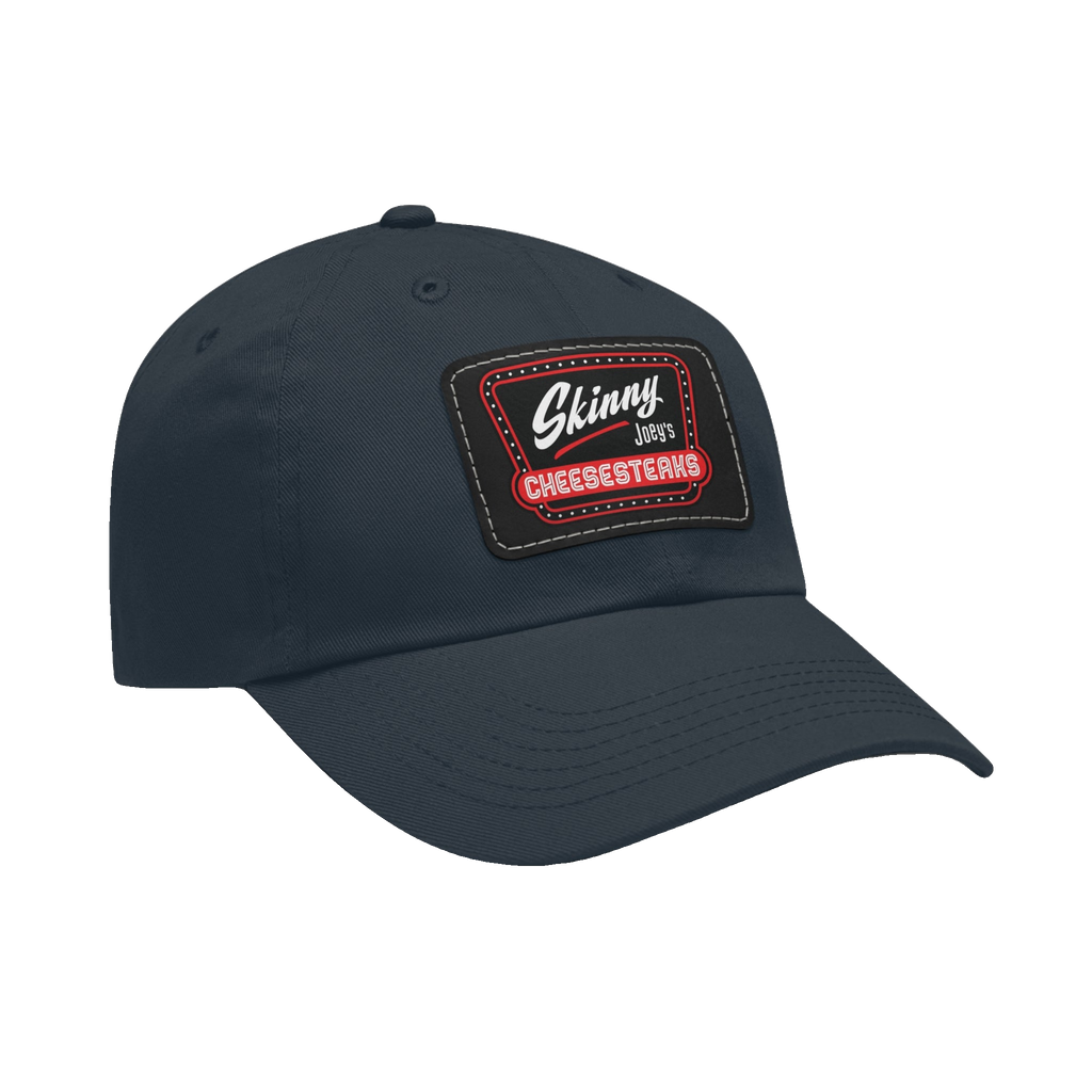 Skinny Joey leather patch dad hat, gallery photo 29, The Skinny with Joey Merlino podcast merch