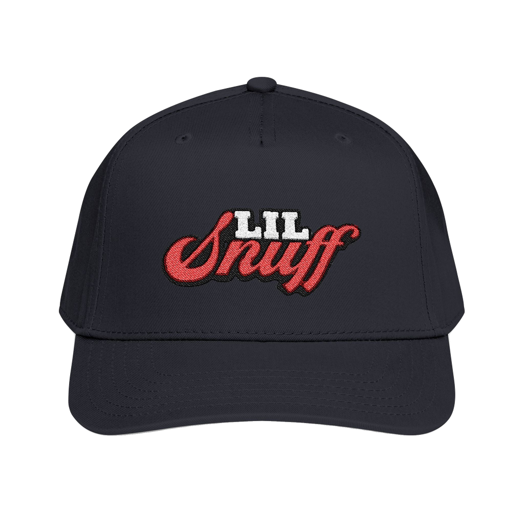 Lil Snuff retro script dad hat in black, Philadelphia streetwear