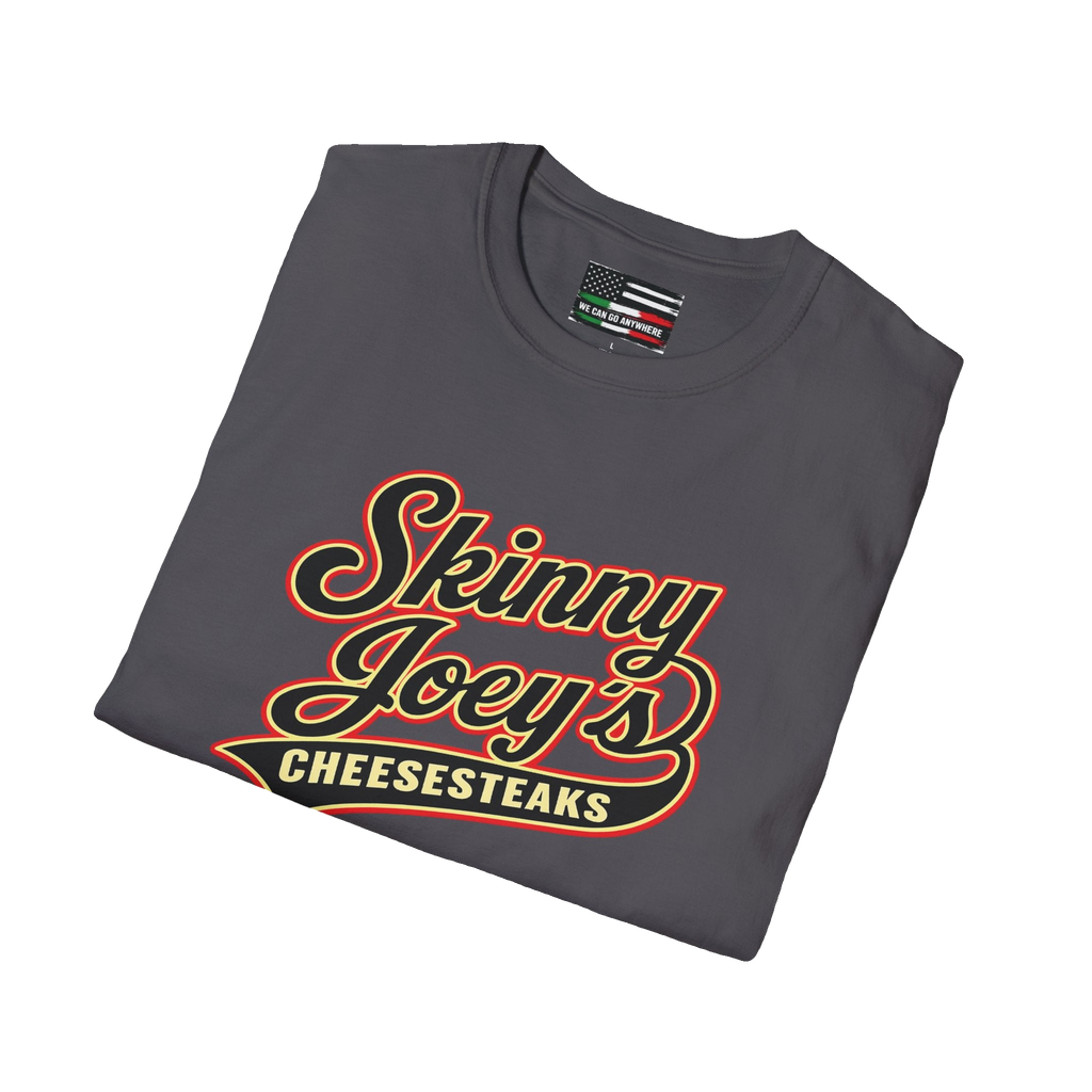 Skinny Joey's retro logo graphic tee, gallery photo 14, The Skinny with Joey Merlino podcast merch