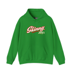 Skinny Joey's retro script logo hoodie in Irish green, Philadelphia streetwear