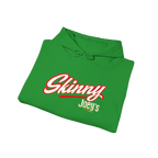Skinny Joey's retro script logo hoodie, The Skinny with Joey Merlino podcast merch
