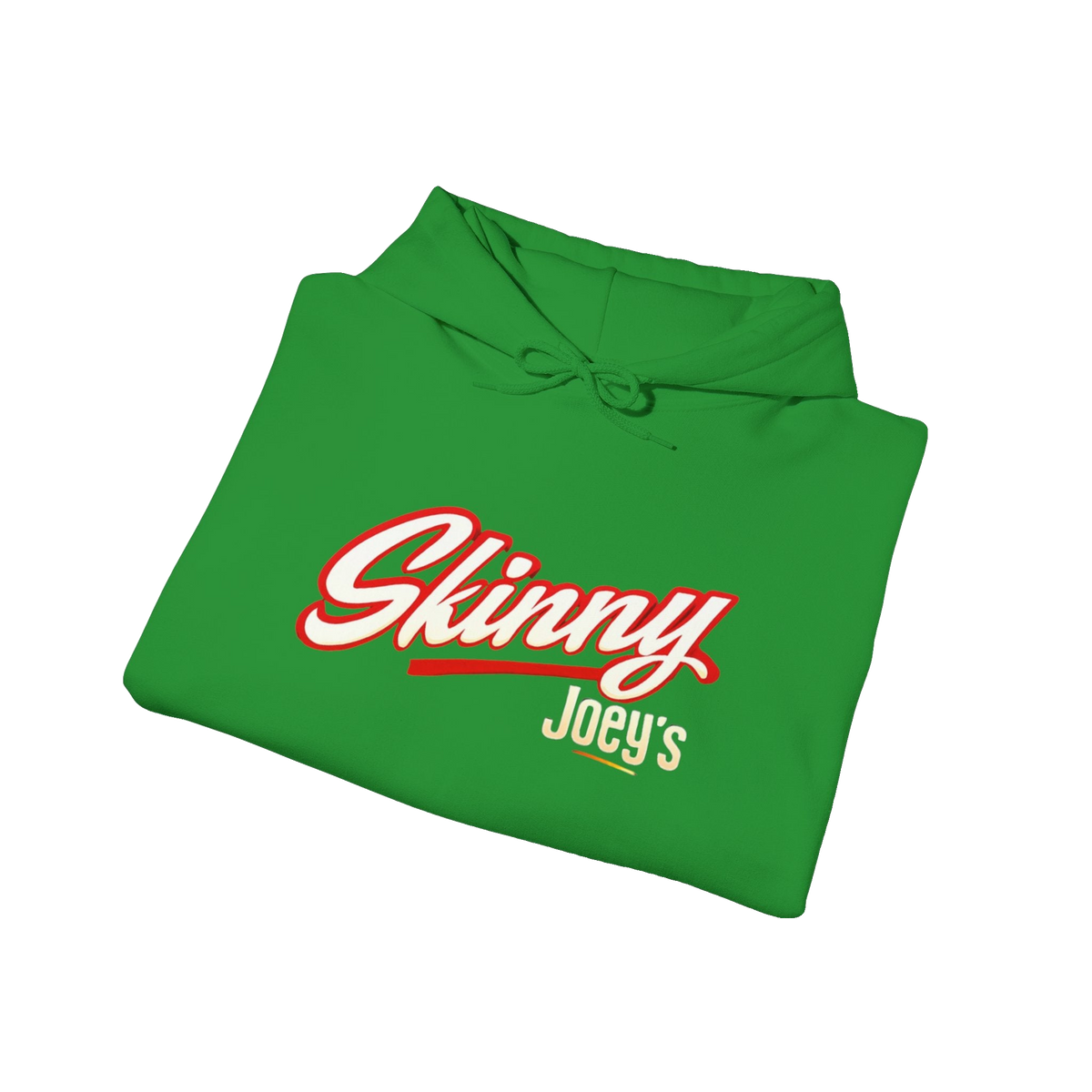 Skinny Joey's retro script logo hoodie, The Skinny with Joey Merlino podcast merch