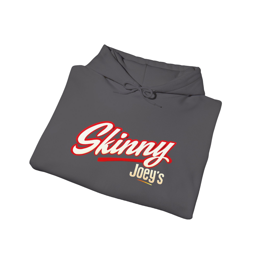 Skinny Joey's retro script logo hoodie, The Skinny Podcast with Joey Merlino & Lil Snuff merch