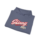 Skinny Joey's retro script logo hoodie, Italian American pride apparel