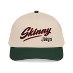 Joey Merlino logo mid-profile snapback in dark green and natural, Philadelphia streetwear