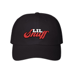 Lil Snuff dad cap in black, The Skinny Podcast with Joey Merlino & Lil Snuff merch