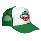 Skinny Joey foam trucker hat, front view, The Skinny with Joey Merlino podcast merch