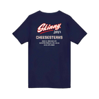 Skinny Joey's Cheesesteaks v-neck tee, The Skinny with Joey Merlino podcast merch