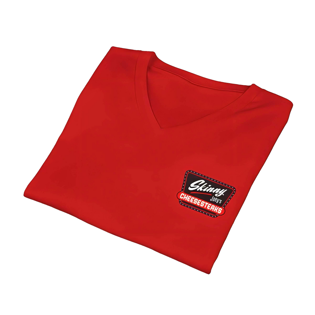 Skinny Joey's Cheesesteaks v-neck tee, Skinny Joey's Cheesesteaks apparel