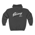 Skinny Joey's vintage script zip-up hoodie, Italian American pride apparel