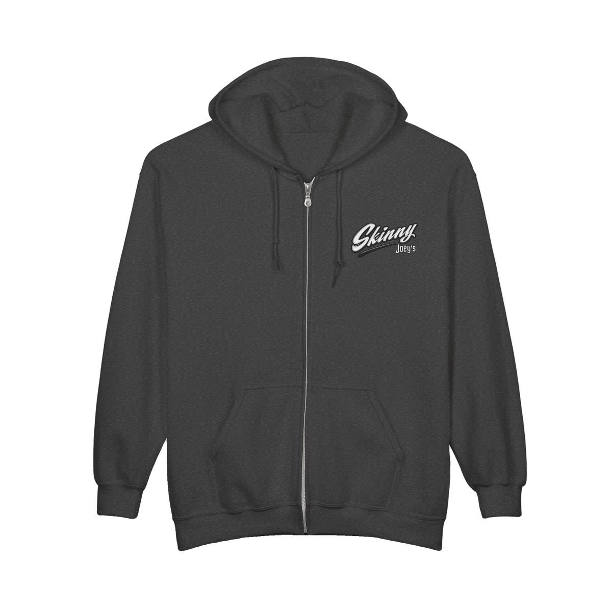 Skinny Joey's vintage script zip-up hoodie, The Skinny Podcast with Joey Merlino & Lil Snuff merch