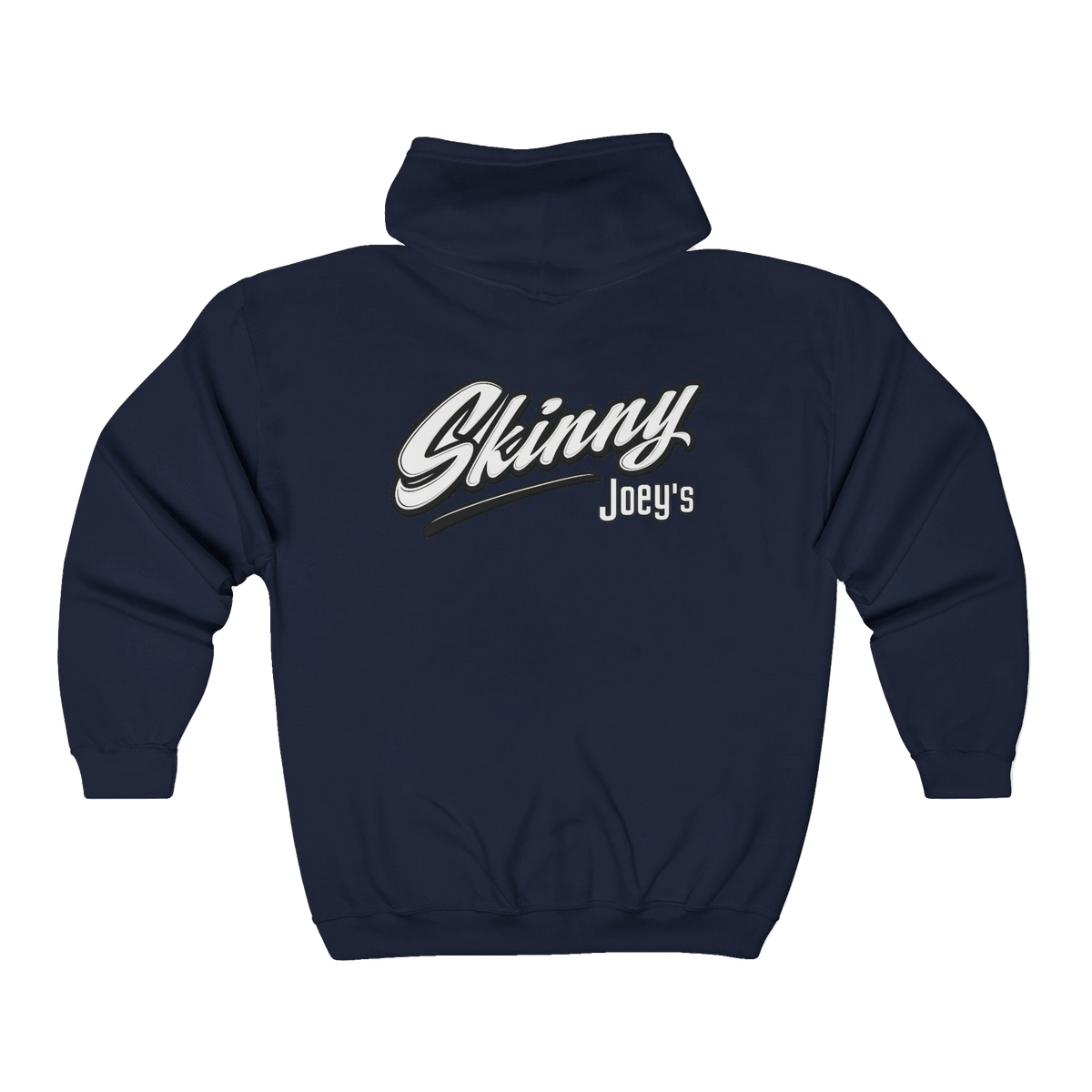 Skinny Joey's vintage script zip-up hoodie, gallery photo 14, The Skinny with Joey Merlino podcast merch