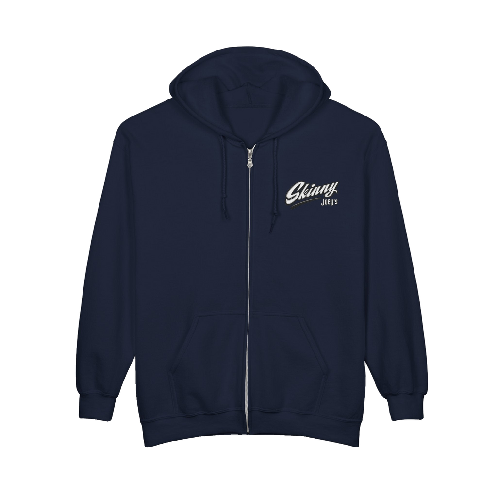 Skinny Joey's vintage script zip-up hoodie, gallery photo 15, Italian American pride apparel