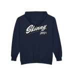 Skinny Joey's vintage script zip-up hoodie, gallery photo 16, Philly culture apparel