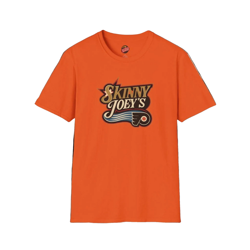 Retro Flyers vintage graphic tee in orange, Philly culture apparel