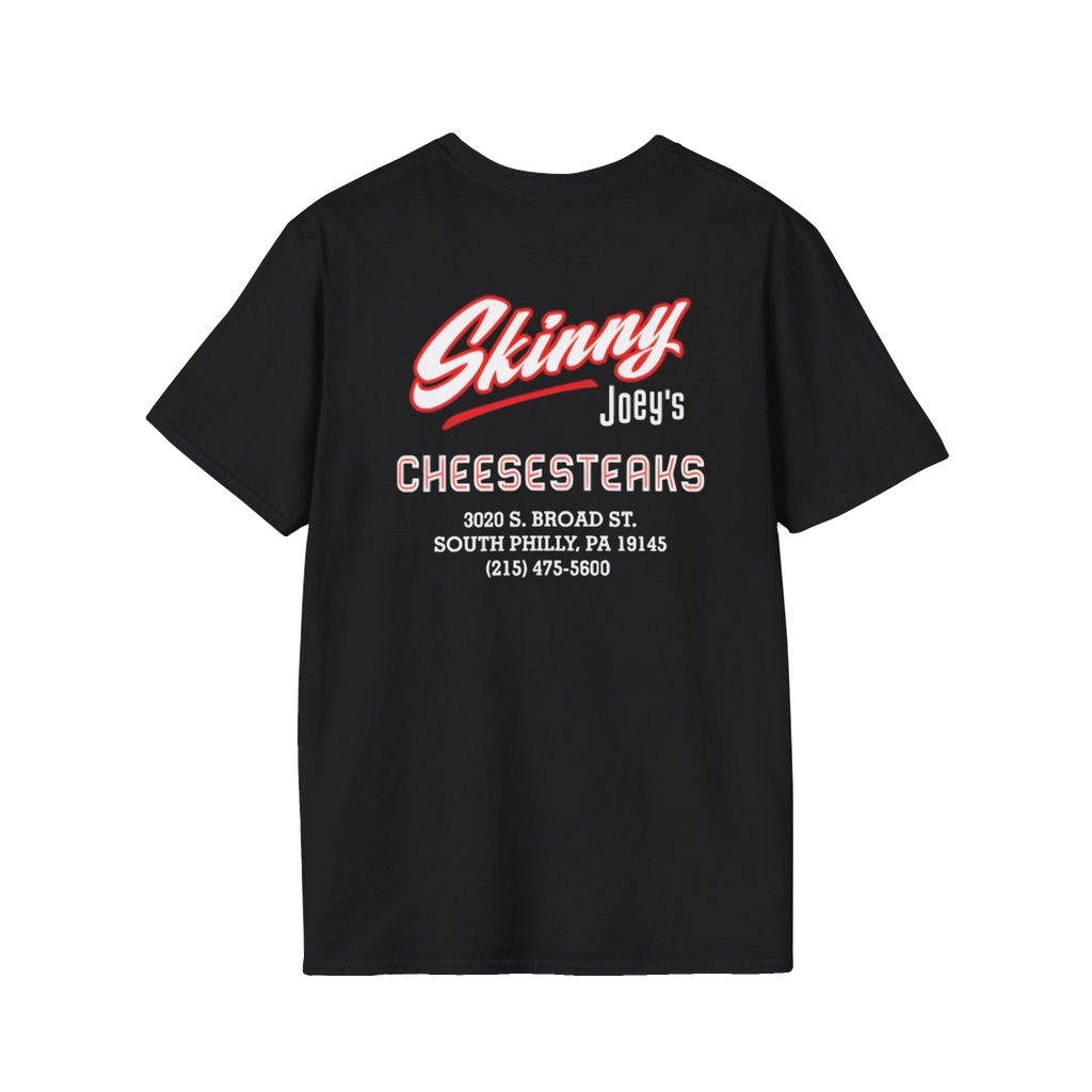 Skinny Joey's Cheesesteaks official tee, Italian American pride apparel