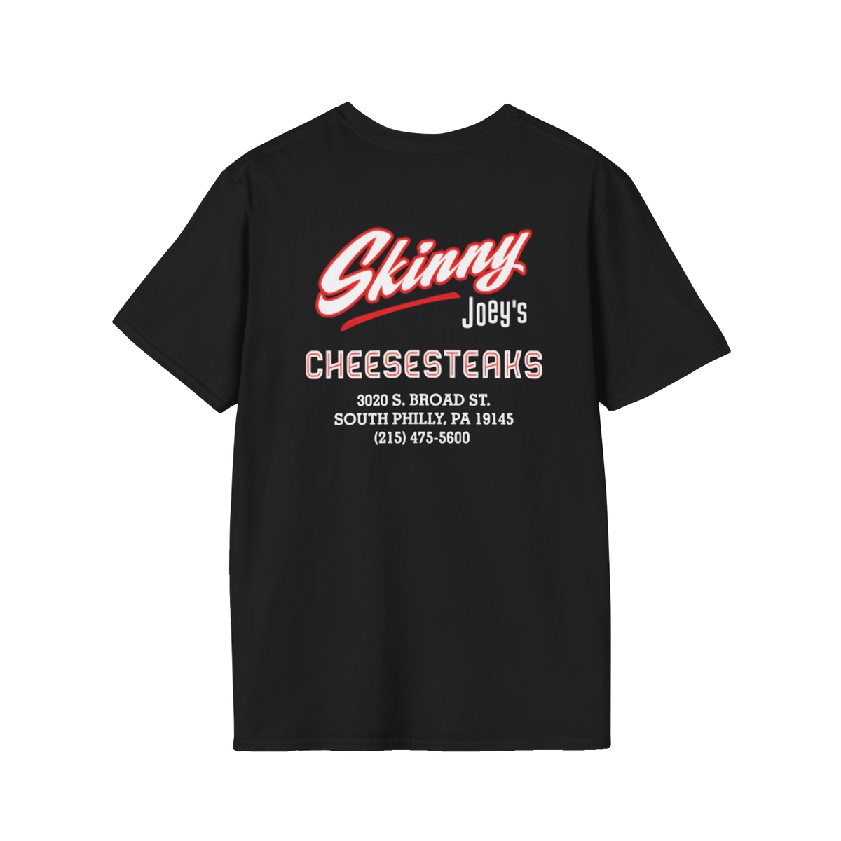 Skinny Joey's Cheesesteaks official tee, Italian American pride apparel