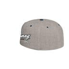 Skinny Joey's retro script flat bill snapback, Italian American pride apparel