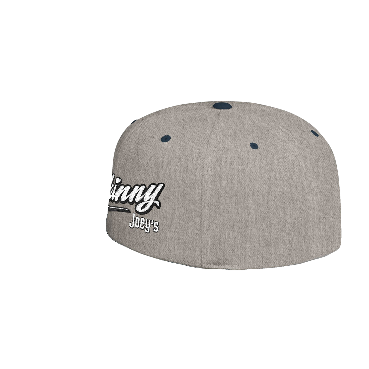 Skinny Joey's retro script flat bill snapback, Italian American pride apparel