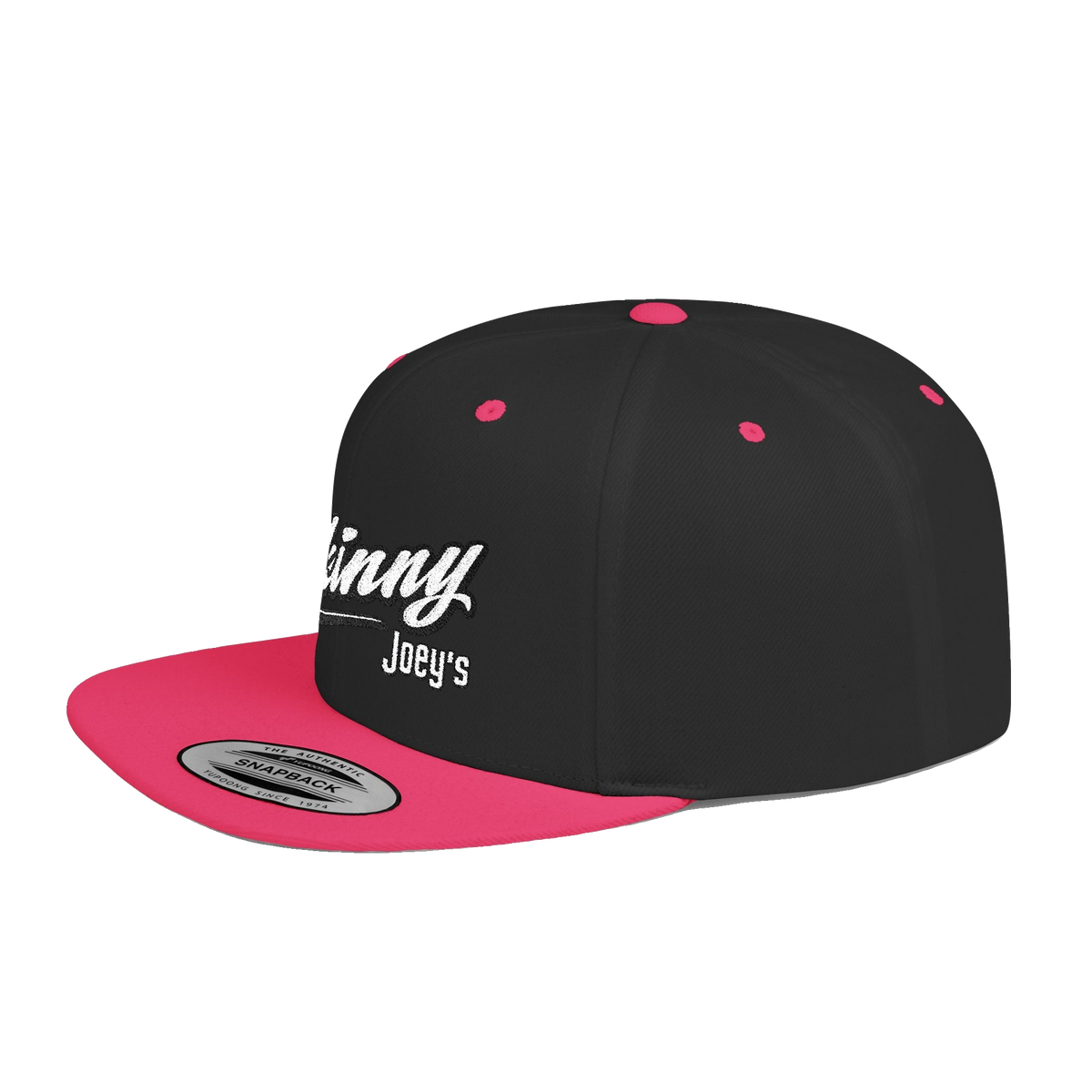 Skinny Joey's retro script flat bill snapback, gallery photo 18, Philly culture apparel