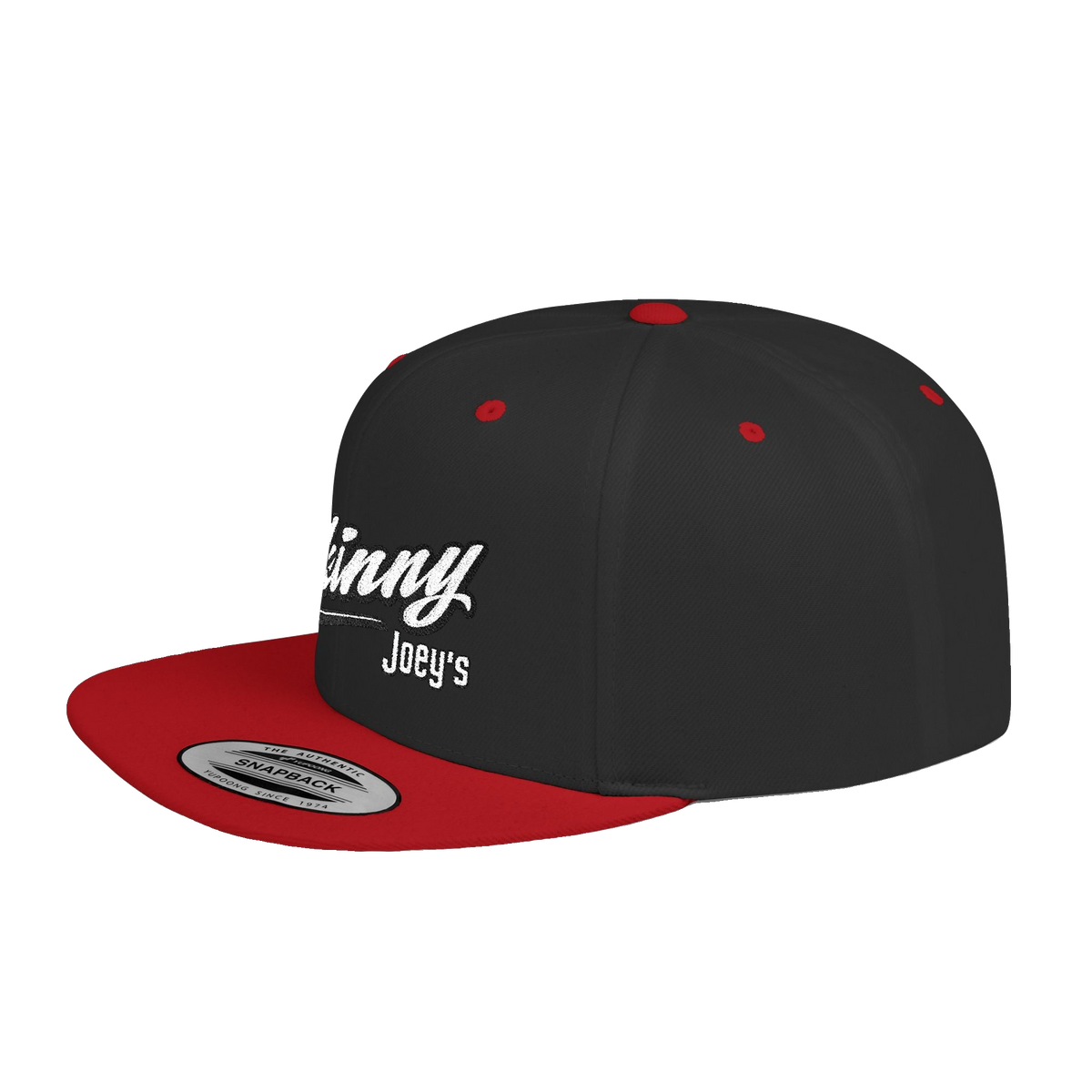 Skinny Joey's retro script flat bill snapback, gallery photo 20, Skinny Joey's Cheesesteaks apparel