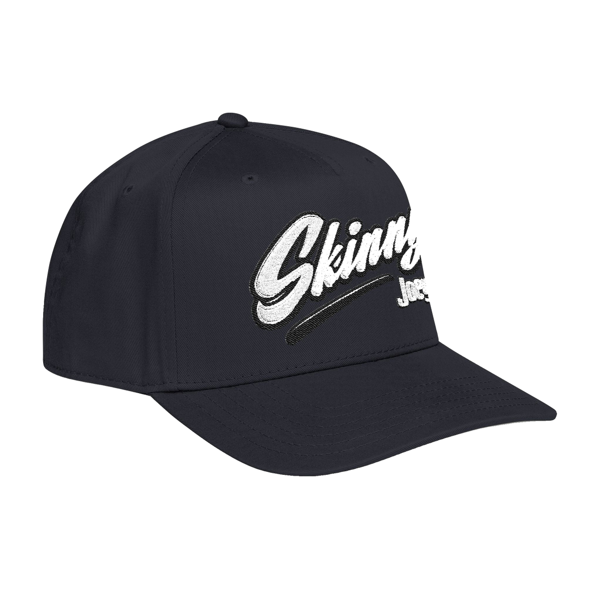 Skinny Jeans retro script two-tone cap, gallery photo 13, The Skinny Podcast with Joey Merlino & Lil Snuff merch